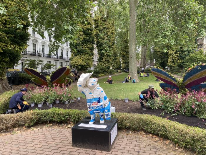 Topiary Butterflies at Norfolk Square Gardens