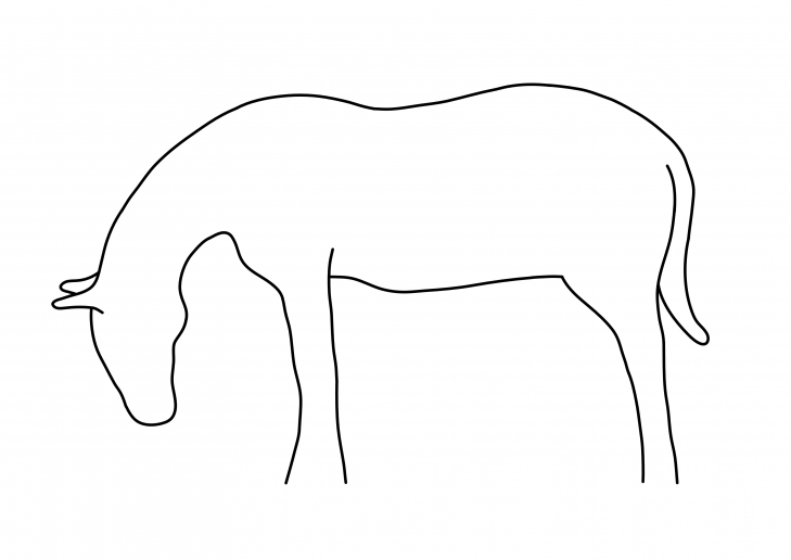 An outline of a New Forest pony