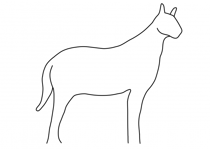 An outline of a New Forest pony